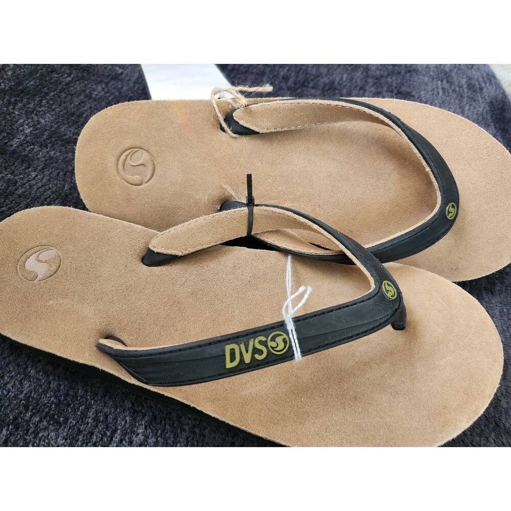 Rare sales sample sandals men dvs black rubber, suede foot.  9 us - new